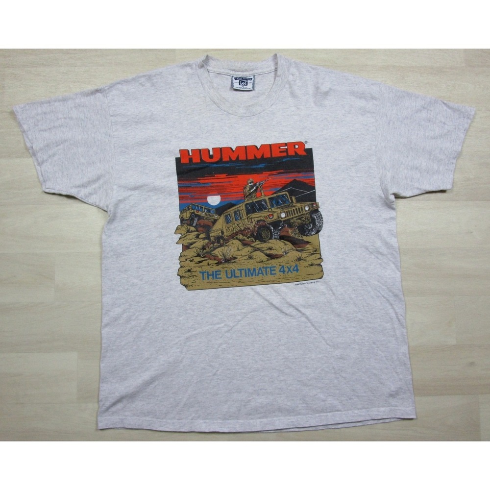 Vintage‎ 90s Hummer "The Ultimate 4x4" T-Shirt Men's (XL) Lee Military Humvee